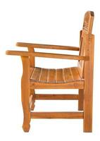 antiguo de madera silla aislado en blanco con recorte camino foto