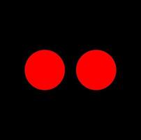 Two same-size red Dots vector icon. Red dots icon.