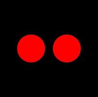 Two same-size red Dots vector icon. Red dots icon.