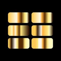 Golden gradients set vector. Gold colors. vector