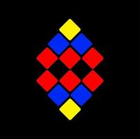 An Abstract square textiles shape vector icon.