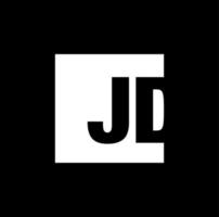 JD company name initial letters icon. JD monogram. vector