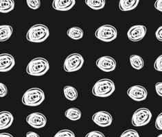 design seamless pattern black and white doodle dots vector