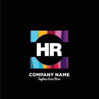 HR initial logo With Colorful template vector. vector
