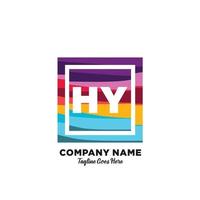 HY initial logo With Colorful template vector. vector