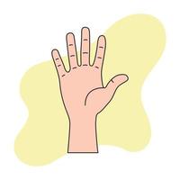 palm gesture image with up vector