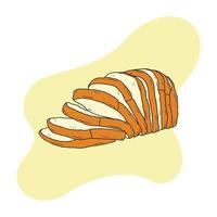 lined slices of bread vector