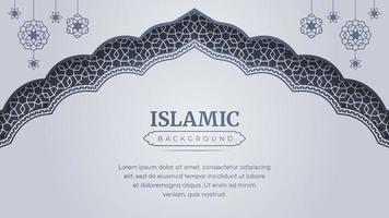 Islamic Arabic Arabesque Ornament Pattern Frame Background with Copy Space vector