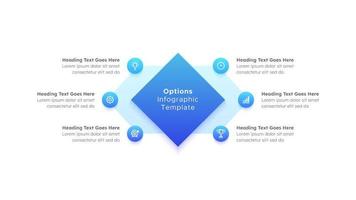 Six 6 Steps Options Circle Business Infographic Modern Design Template vector