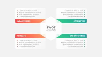 Four 4 Steps Options Circle Business Infographic SWOT Analysis Design Template vector