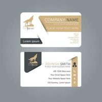 Luxury Black white and gold Business Card vector