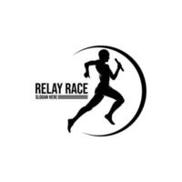 Relay race logo design inspiration vector