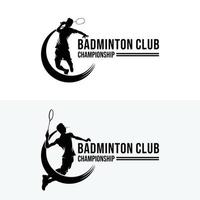 Set Of Badminton Smash Logo Designs vector