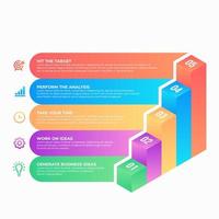 Business Infographic Template, Process Diagram, Workflow, Items List, Steps, Options vector