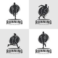 Collection of running logo design vector