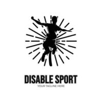 disabilities sports competition logo design vector