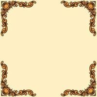 Classic style frame design with exquisite engraving and luxury vector