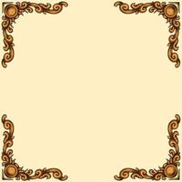 Classic style frame design with exquisite engraving and luxury vector