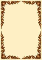 Classic style frame design with exquisite engraving and luxury vector