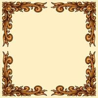 Classic style frame design with exquisite engraving and luxury vector