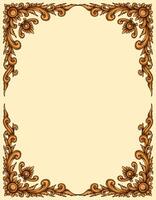 Classic style frame design with exquisite engraving and luxury vector