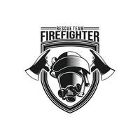 Vector of fire fighter logo design