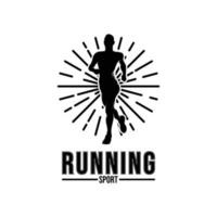 Running man logo design inspiration vector