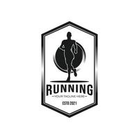 Running sport logo design inspiration vector
