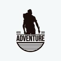 aventuras excursionismo logo diseño inspiración vector