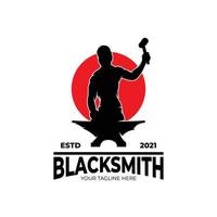 Blacksmith logo design inspiration vector