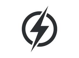 Lightning power icon in flat style. Energy symbol vector illustration on isolated background. Start sign business concept.