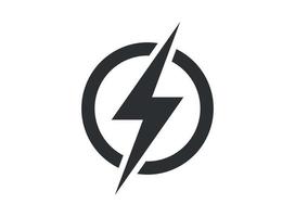 Lightning power icon in flat style. Energy symbol vector illustration on isolated background. Start sign business concept.