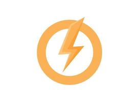 Lightning power icon in flat style. Energy symbol vector illustration on isolated background. Start sign business concept.