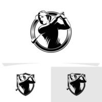 Set of golf logo design templates vector