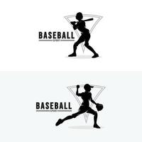 conjunto de béisbol deporte logo diseño vector