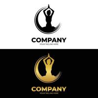 Yoga and Meditation Logo Design Inspiration vector