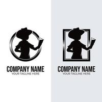 Set of kids reading logo designs template vector