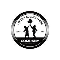 Little kids dream logo design template vector