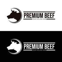 Cow Head Logo Design Template vector