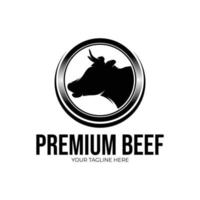 Cow Head Logo Design Template vector