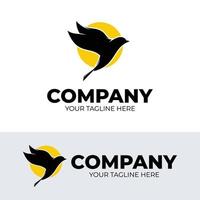 Silhouette of bird logo design inspiration vector