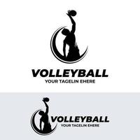 inspiración para el diseño del logotipo del deporte de voleibol vector