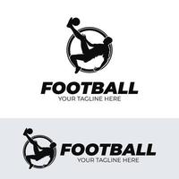 fútbol jugador logo diseño modelo vector