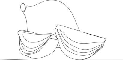 Single one-line drawing of whole and chopped onions for cooking. Herbs and spices concept. Continuous line drawing design graphic vector illustration.