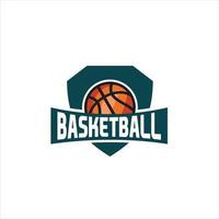 Basketball club logo, emblem, designs with ball. Sport badge vector illustration