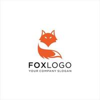 Fox Logo Template. Circle Abstract Fox. Animal Illustration vector