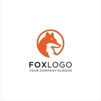 abstract fox logo design template concept vector
