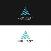 logo A abstract modern concept font identity vector