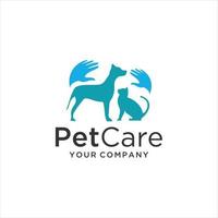 pet care logo design template vector