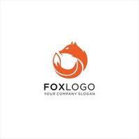 abstract fox logo design template concept vector